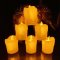 Светодиодные свечи Живое пламя большие 6 шт. с эффектом колебания пламени, высота 8 см, батарейки в комплекте, плавное мерцание, слоновая кость