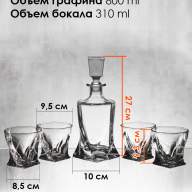 Набор для виски TWISTED 6 в 1, Графин-декантер, бокалы, форма для льда &quot;Сфера&quot;, для крепких напитков - Набор для виски TWISTED 6 в 1, Графин-декантер, бокалы, форма для льда "Сфера", для крепких напитков