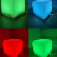 Будильник Куб с меняющейся подсветкой, постоянное свечение, USB, с термометром, с датой - Будильник Куб с меняющейся подсветкой, постоянное свечение, USB, с термометром, с датой