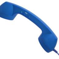 Телефонная ретро трубка для смартфона синяя - Телефонная ретро трубка для смартфона синяя